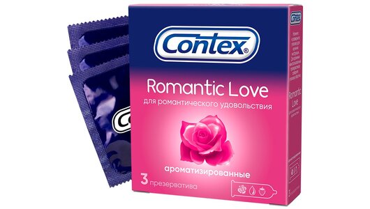 Презервативы ароматизированные Contex Romantic Love, 3 шт 8112031/3010298 - Contex - Ароматизированные презервативы - Купить