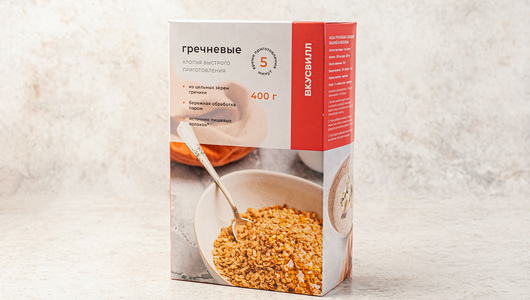 Хлопья гречневые, 400 г с бесплатной доставкой на дом из «ВкусВилл ...