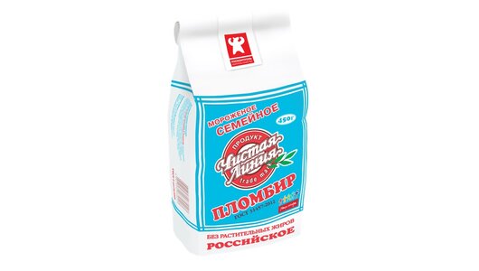 Мороженое Чистая линия Семейное пломбир ванильный 450 г с бесплатной ...