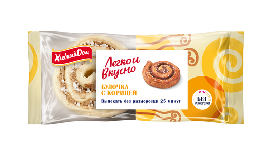 Булочка с корицей Хлебный Дом замороженная 2 шт 180 г с бесплатной ...