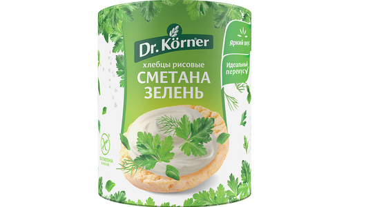 Хлебцы Dr.Korner Рисовые со сметаной и зеленью 80 г с бесплатной ...