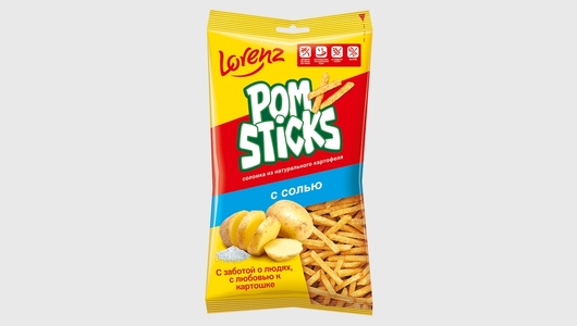 Чипсы картофельные Lorenz Pomsticks соломкой с солью 100 г с бесплатной ...