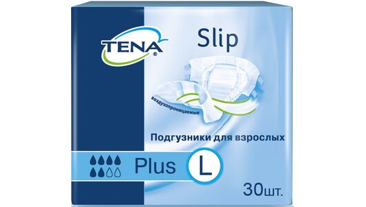 Tena Slip Plus Подгузники для взрослых р.L 30 шт с бесплатной доставкой ...