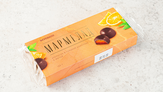 Мармелад «Апельсин» в горьком шоколаде с мятой с бесплатной доставкой ...