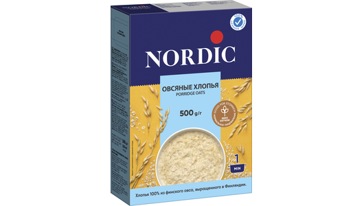 Хлопья Nordic овсяные из цельного зерна 500 г с бесплатной доставкой на ...