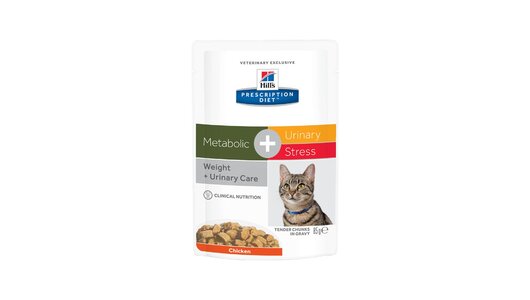 Корм для кошек HILLS Metabolic+Urinary+Stress для коррекции веса + от  стресса пауч 85г с бесплатной доставкой на дом из «ВкусВилл» | Иваново