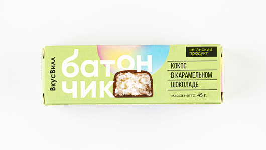 Батончик «Кокос в карамельном шоколаде» с бесплатной доставкой на дом ...