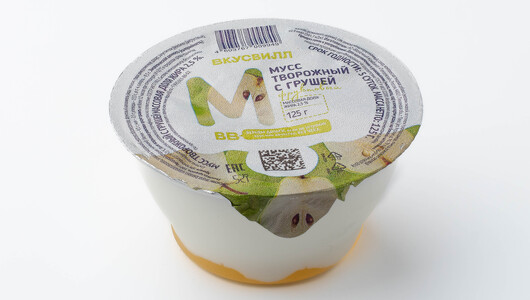 Мусс творожный «Груша» с бесплатной доставкой на дом из «ВкусВилл ...