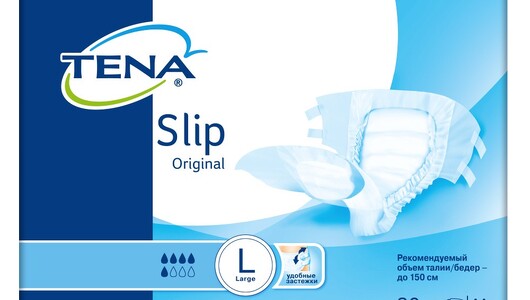 Tena Slip Original Подгузники для взрослых р.L 30 шт с бесплатной ...
