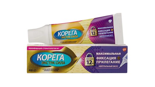 Корега крем д/фиксации зубных протезов максимальное прилегание 40г с ...