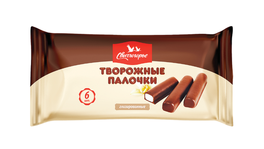 Сырок творожный Свитлогорье глазированный с ванилью 23% палочки 180 г с ...