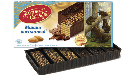 Торт Красный Октябрь Мишка косолапый вафельный 250 г с бесплатной ...