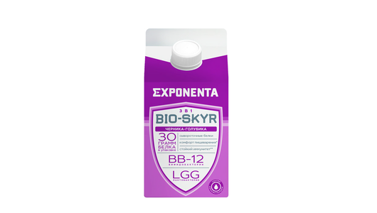 Напиток кисломолочный Exponenta BIO-SKYR черника-голубика обезжиренный ...