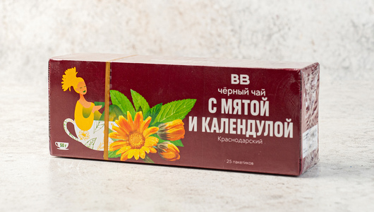 Чай черный с мятой и календулой в пакетиках с бесплатной доставкой на ...