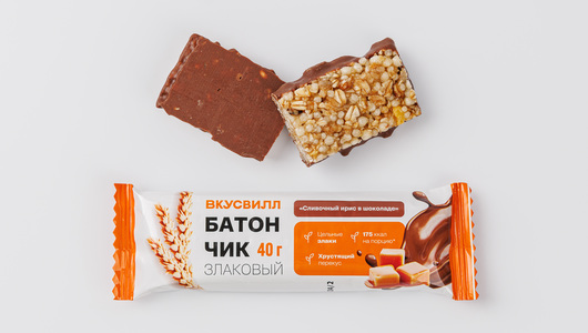 Батончик злаковый «Сливочный ирис в шоколаде» с бесплатной доставкой на ...
