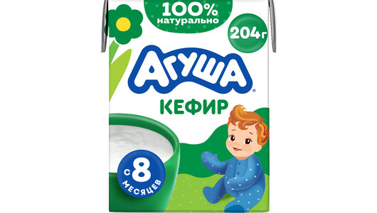 Кефир детский Агуша 3,2% с 8 месяцев 204 г с бесплатной доставкой на ...