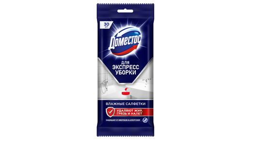 Салфетки влажные Доместос для уборки поверхностей Антибактериальные 30 ...