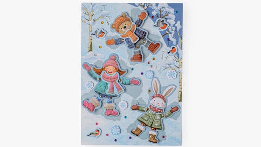 Набор для&nbsp;творчества "Снежные ангелы" объёмная аппликация