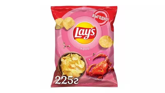 Чипсы картофельные Lay`s Краб 225 г Чипсы картофельные Lay`s Краб 225 г