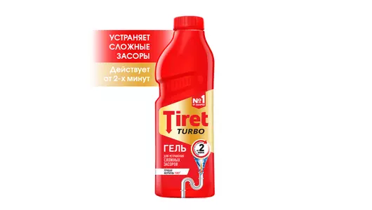 Средство для прочистки труб от засоров Tiret Turbo 1 л