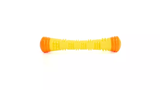 EliteDog Игрушка для собак резиновая с пищалкой "Волшебная палочка", жёлтая, 4.6х23см