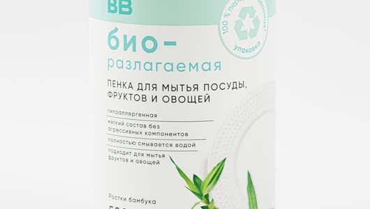 Пенка для мытья посуды, фруктов и овощей биоразлагаемая "Ростки бамбука" Пенка для мытья посуды, фруктов и овощей биоразлагаемая "Ростки бамбука"