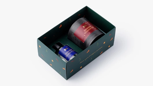 Набор подарочный свеча и диффузор "Зимние пряности"