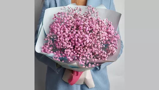 Гипсофила в&nbsp;букете «Розовые сны» FMART by flowwow