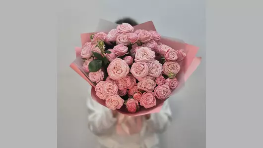 Букет розовых кустовых роз " Для&nbsp;нее" FMART by flowwow