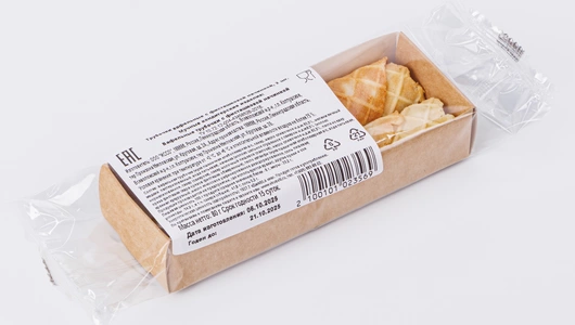 Трубочки вафельные с фисташк. начинкой, 2 шт.