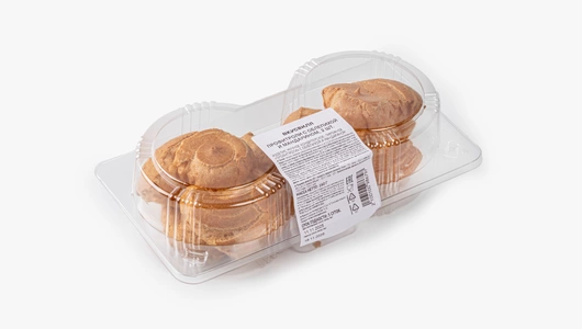 Профитроли с облепихой и мандарином, 2 шт