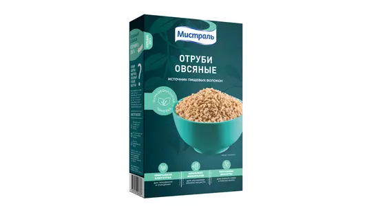 Хлопья Мистраль Овсяные с отрубями 400 г