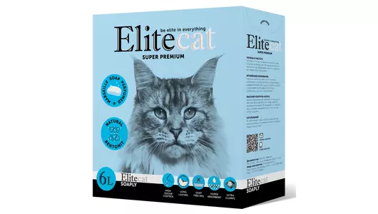 ELITECAT Наполнитель комкующийся с ароматом изысканного мыла «Soaply», 6л / 5.1кг
