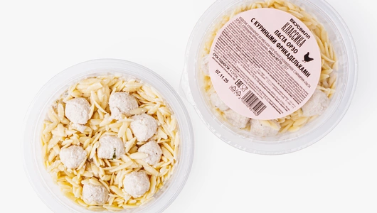 Паста Орзо с куриными фрикадельками