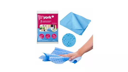 Салфетки хозяйственные York Премиум сверхвлаговпитывающие 3 шт/уп