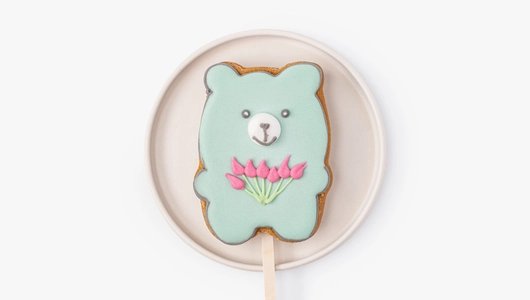 Пряник имбирный "8 марта" на&nbsp;палочке, 1 шт.