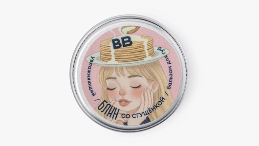 Бальзам для&nbsp;губ увлажняющий "Блин" со сгущенкой, 10 мл