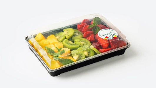 Фруктовая тарелка (ананас, киви, клубника)