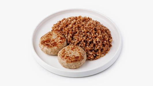 Котлеты из индейки с гречкой