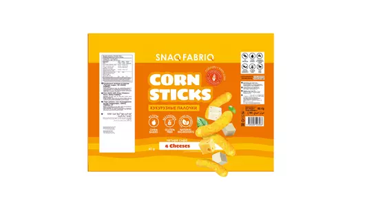 Палочки кукурузные Snaq Fabriq со вкусом Четыре сыра 60 г