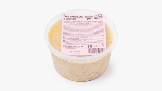 Суп с&nbsp;лисичками и&nbsp;беконом