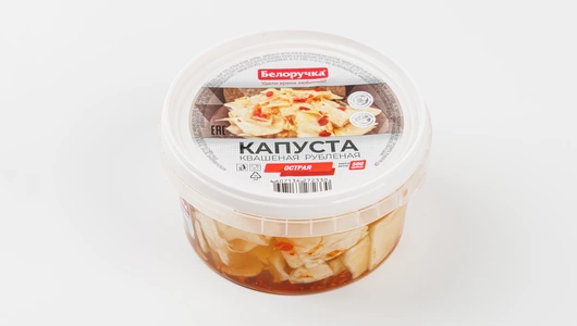 Капуста Белоручка квашеная острая 500 г Капуста Белоручка квашеная острая 500 г