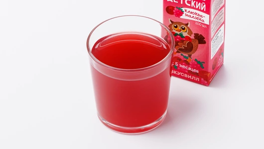 Морс детский клюква-малина, 200 мл