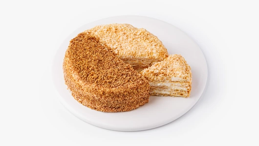 Торт "Половинки Медовик-Наполеон"