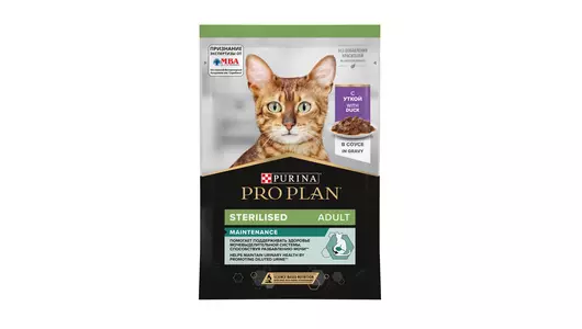 PRO PLAN Maintenance Sterilised Adult Корм влаж.утка соус д/стерилизованных кошек пауч 85г
