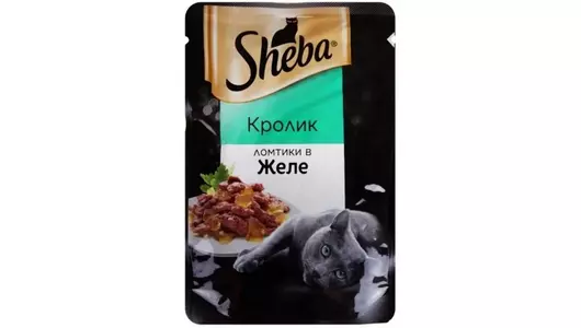 SHEBA 75гр Корм для кошек ломтики в желе Кролик (пауч)