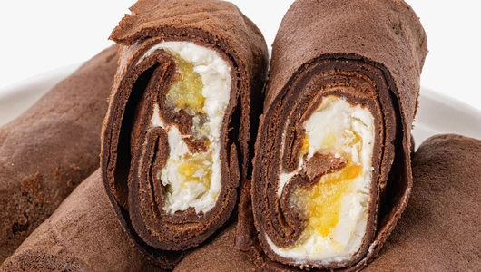 Блинчики с&nbsp;кремчизом и&nbsp;апельсином, зам.