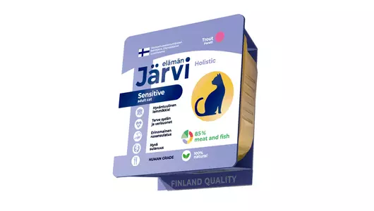 Влажный корм Jarvi Holistic мясной паштет для кошек с чувствительным пищеварением с форелью, 100 гр