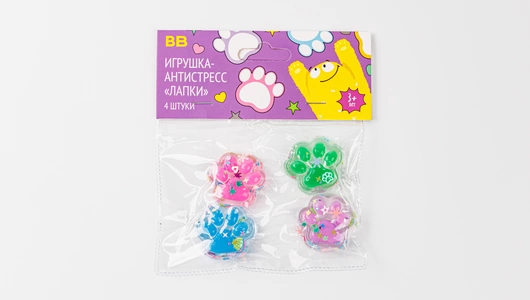 Игрушка-антистресс "Лапки", 4 шт
