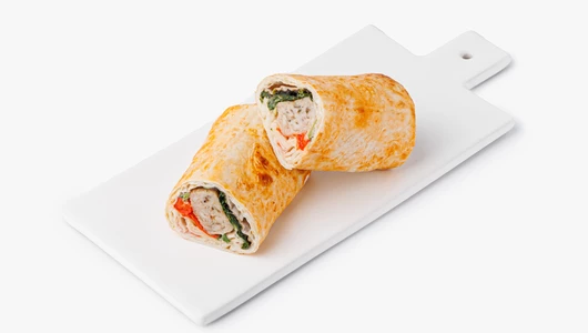 Дюрюм с куриным кебабом, кафе
